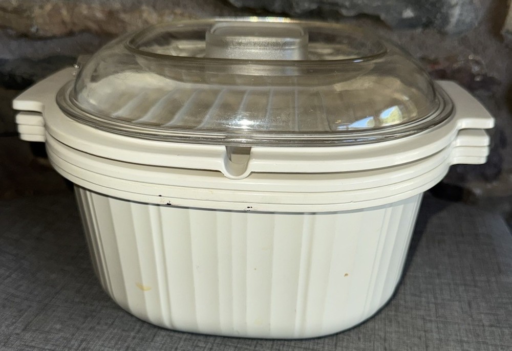 Rubbermaid Microwave Cookware 5 Piece Steamer Lid Stackable