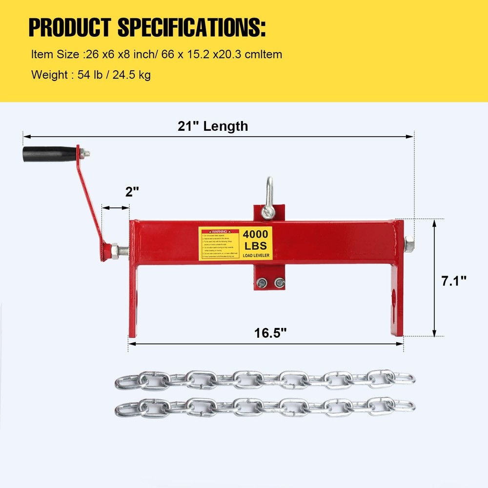ECUTEE Engine Load Leveler 2 Ton Engine Hoist Load Leveler 4000lbs Heavy Duty...