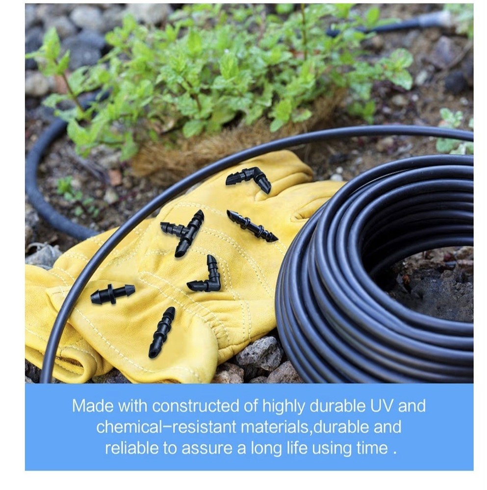 50 Pc Single Barbed 1/4" For Sprinkler Irrigation System