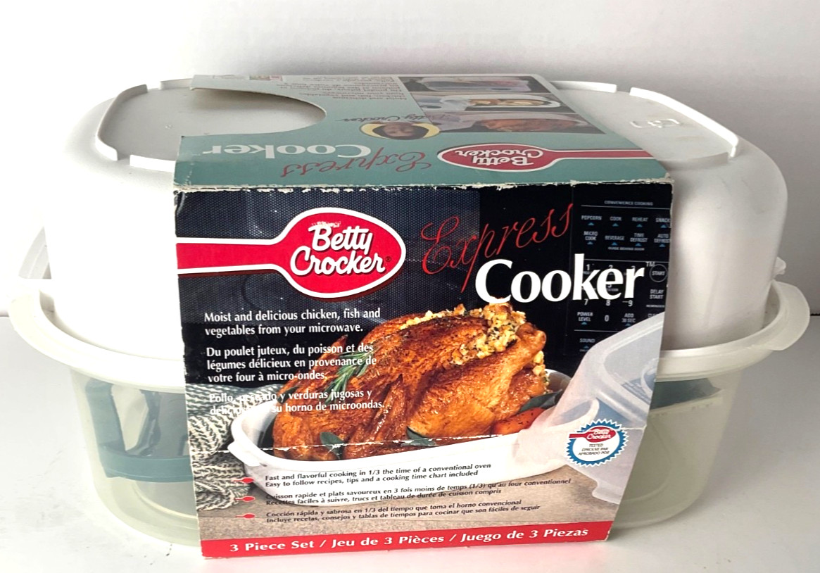 Betty Crocker Express Cooker 3 Piece Set Vintage 1995 Brand New