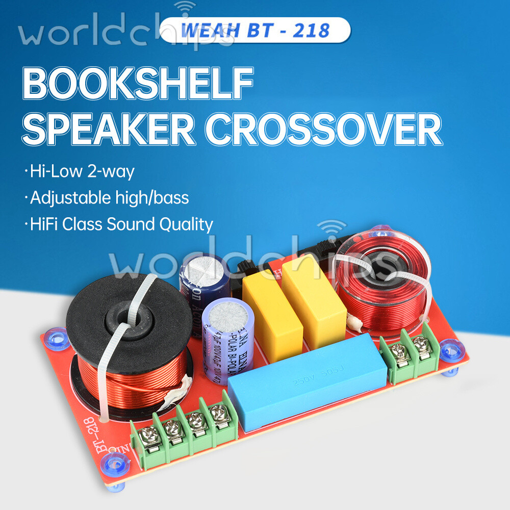 HiFi Bookshelf Speaker Crossover Adjustable 2-Way High Low Frequency Divider New