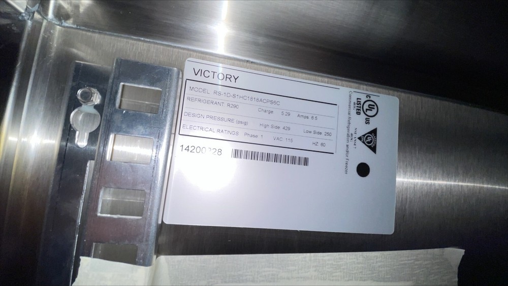 Victory Refrigerator with Tray Slides - 1 DR