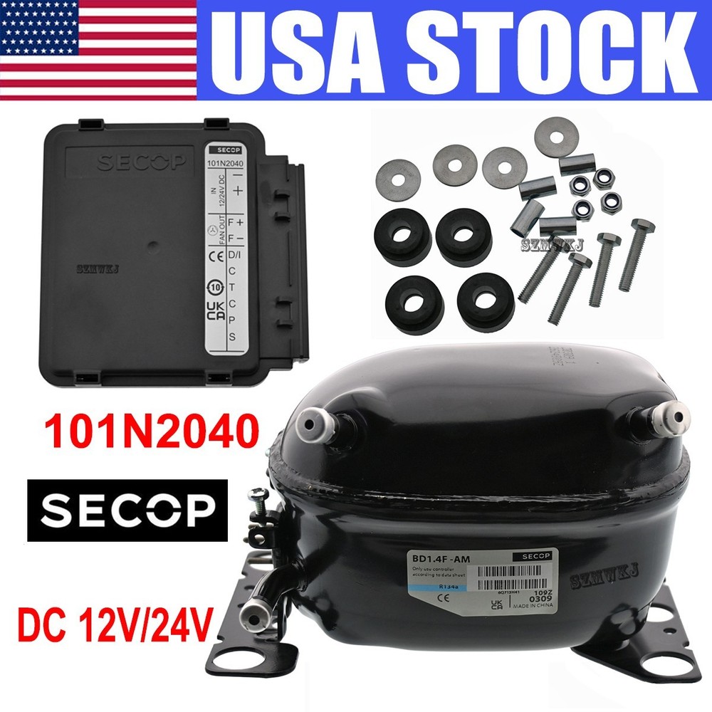 BD1.4F SECOP R134a Compressor + DC 12V/24V Electronic 101N2040 Driver Controller