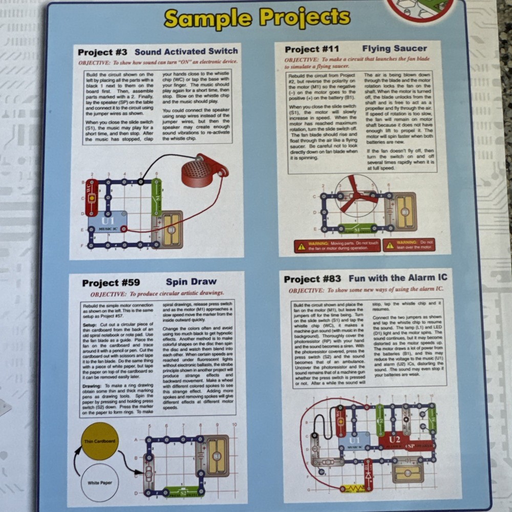 ELENCO Snap Circuits Jr. 100 Experiments Electronics Discovery Kit Model SC-100