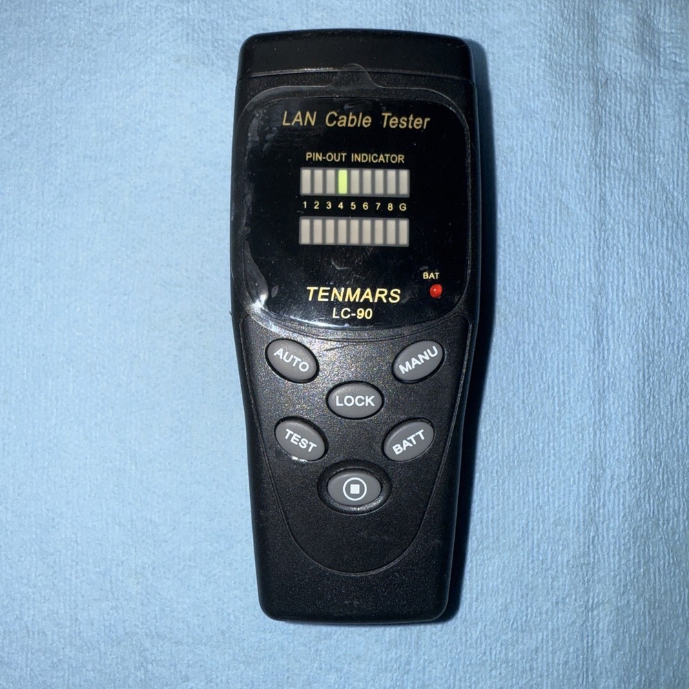 TENMARS LC-90 LCD Display Lan Cable Tester Input/Output