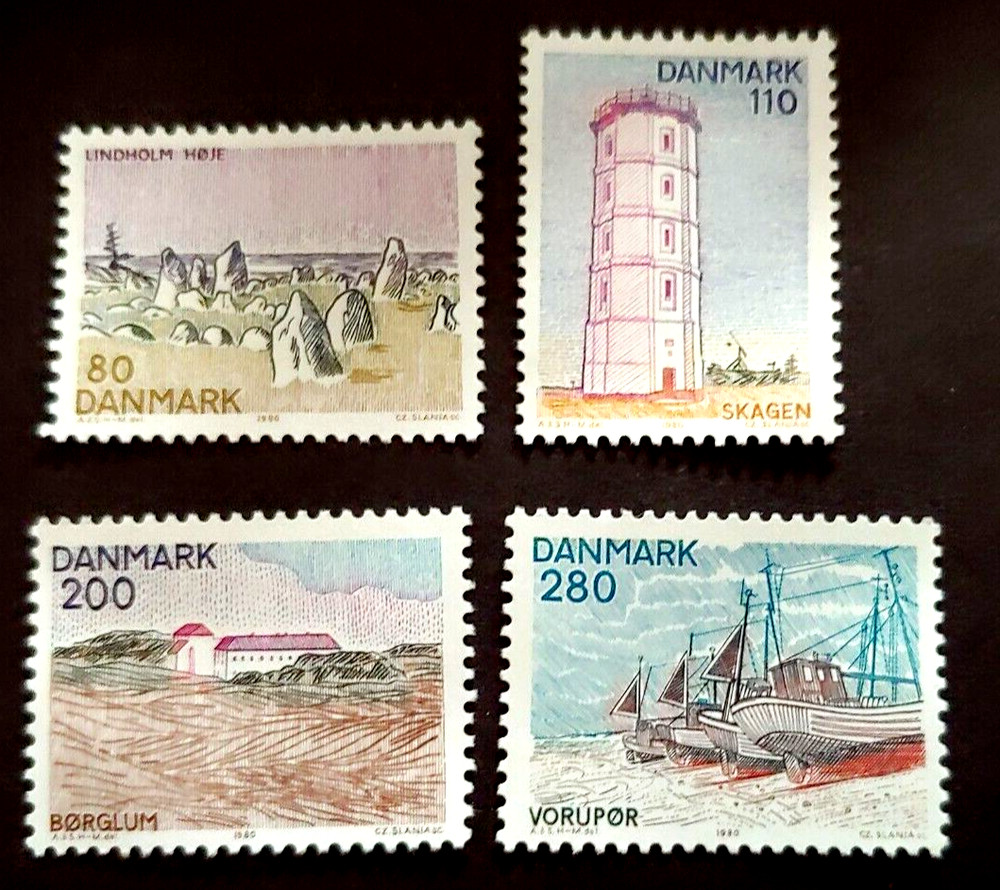1980 SCIENERY SET VF MNH DENMARK DANMARK DÄNEMARK