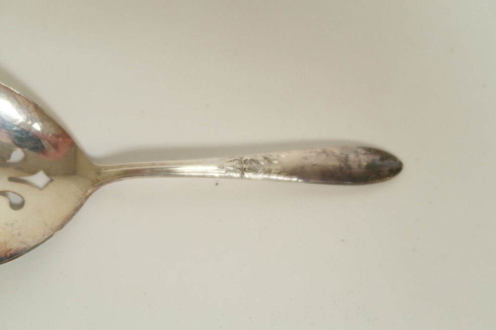 VTG Diner Salad Spoon National Silver Plate 4.5" Long Ornate