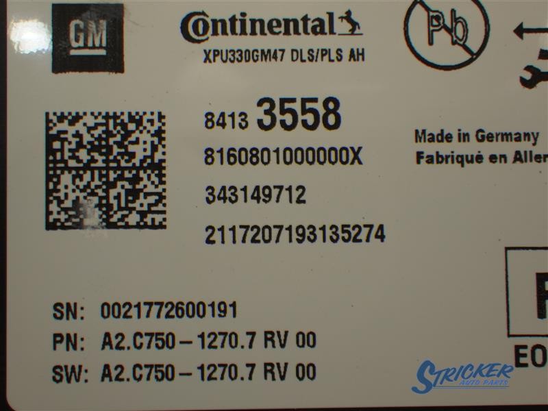 Cadillac CT6 2018-2020 Collision Avoidance Control Module 84133558 4452