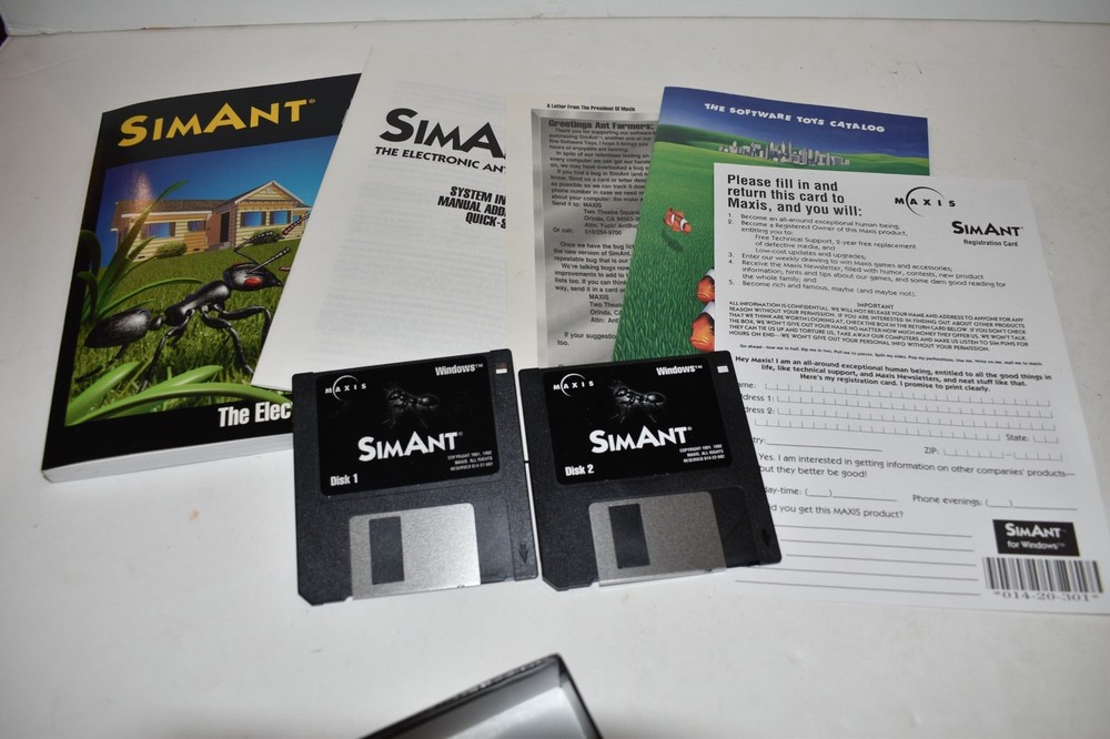 SimAnt (PC, 1991) Includes Game, Box, And Manual (FRN50)