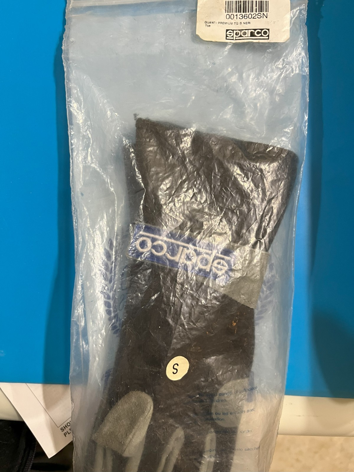 Sparco racing gloves - Premium TG S Neri - Xmas Special Pricing !