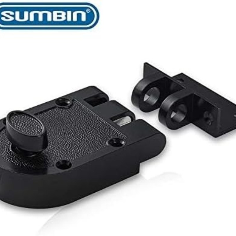 Anti-pry deadbolt (with key, black)