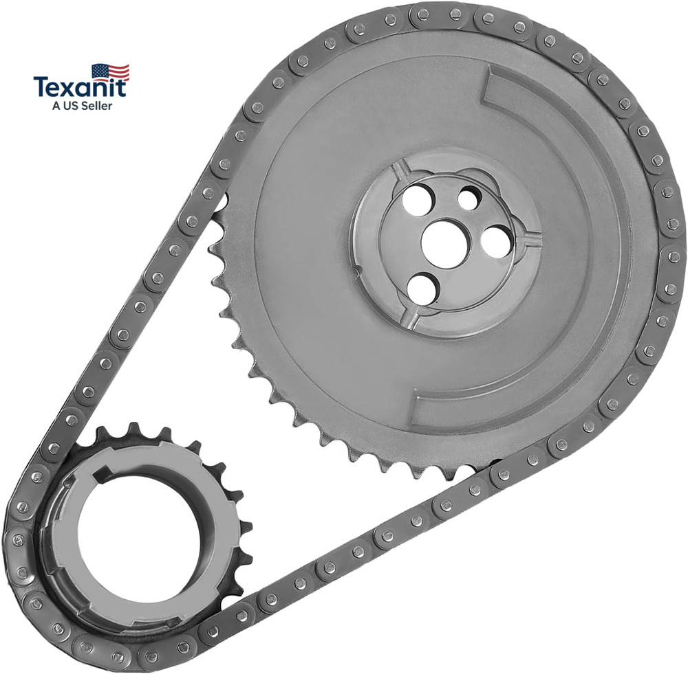 Engine Timing Chain Kit with Sprocket for V8 Engines Compatible with Chevy Compa