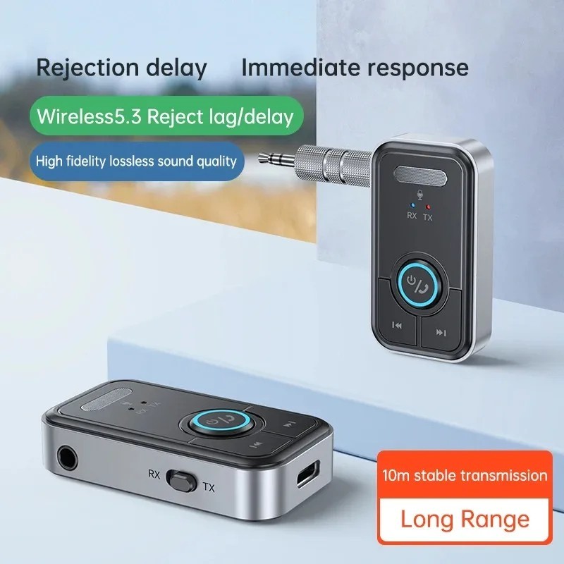 Bluetooth 5.3 Transmitter Receiver AUX 3.5mm Wireless Adapter Car Headphones