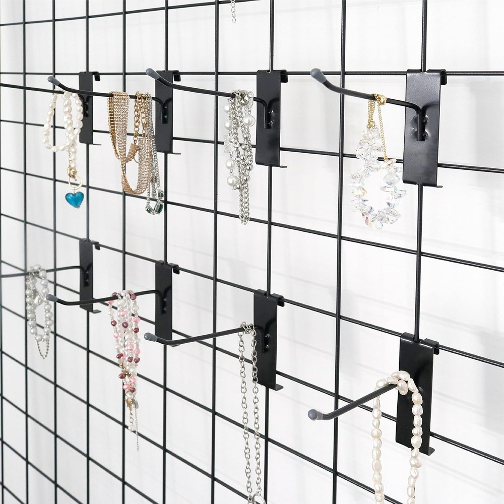 Gridwall Hooks 6 Inch, 50PC Display Hooks for Grid Wall, Hook for Grid Wall P...