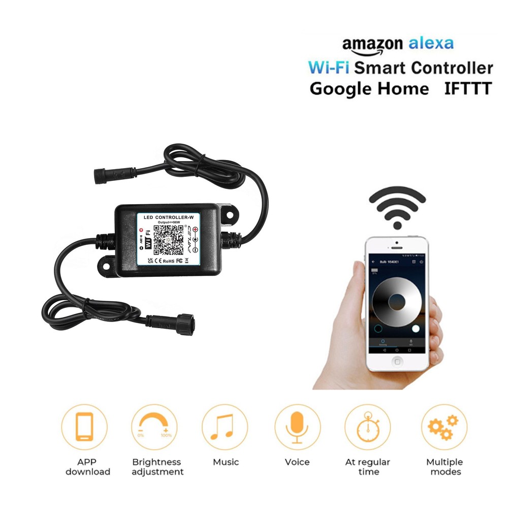 Smart Wireless WIFI Controller Dimming Timing for Single Color LED Deck Lights