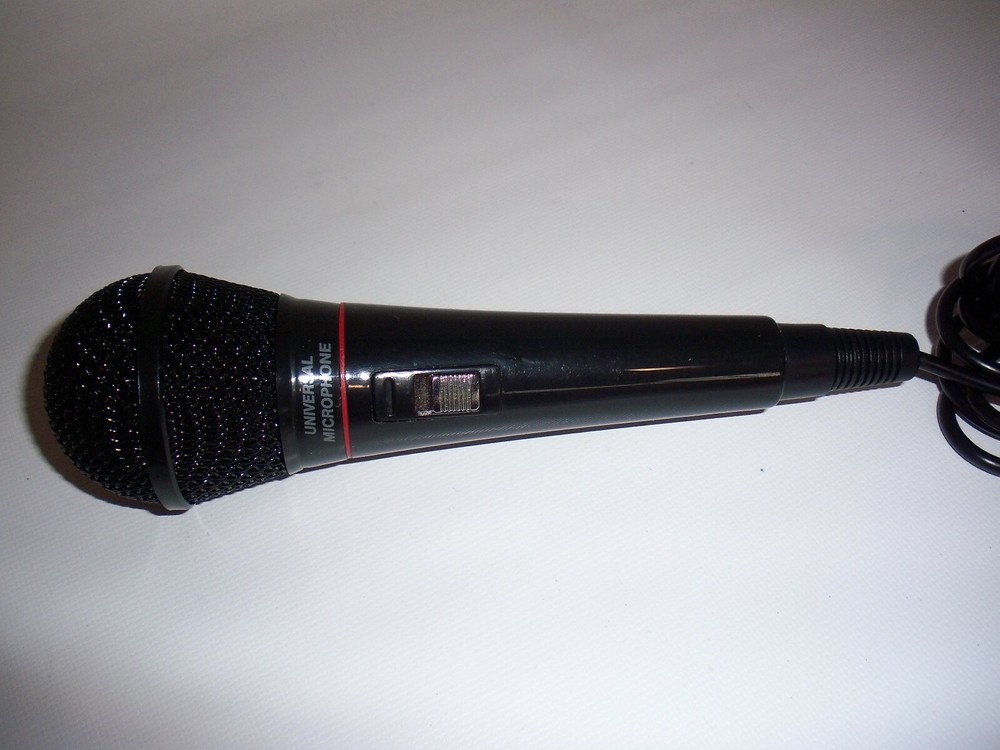 Unbranded Black Universal 6.3mm Wired Microphone w/ On & Off Switch