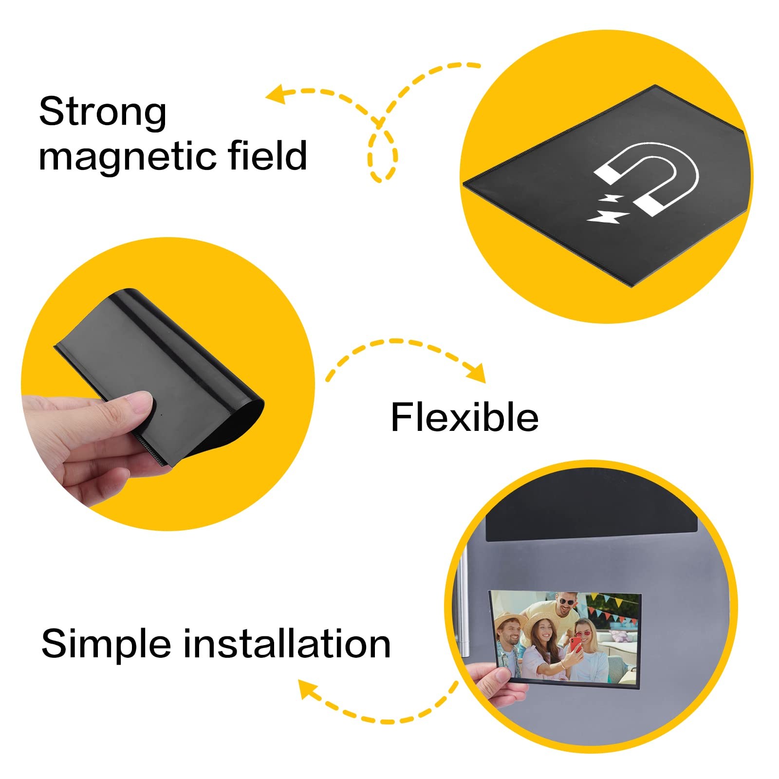 YixangDD 15 Pack Magnetic Picture Frame, 4 x 6 4*6 inches-15Pack, Black