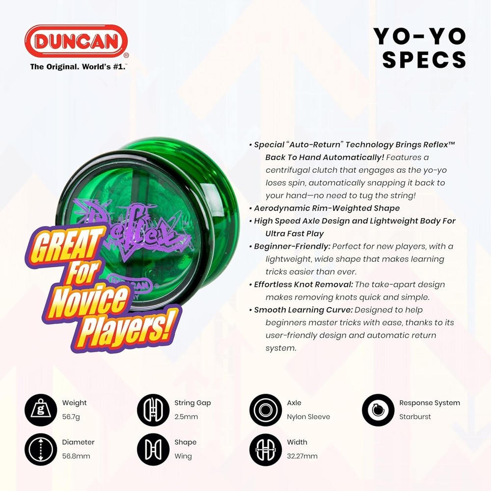 Vibrant Red Reflex Yo-Yo for Beginners - Automatic Return & Easy Handling