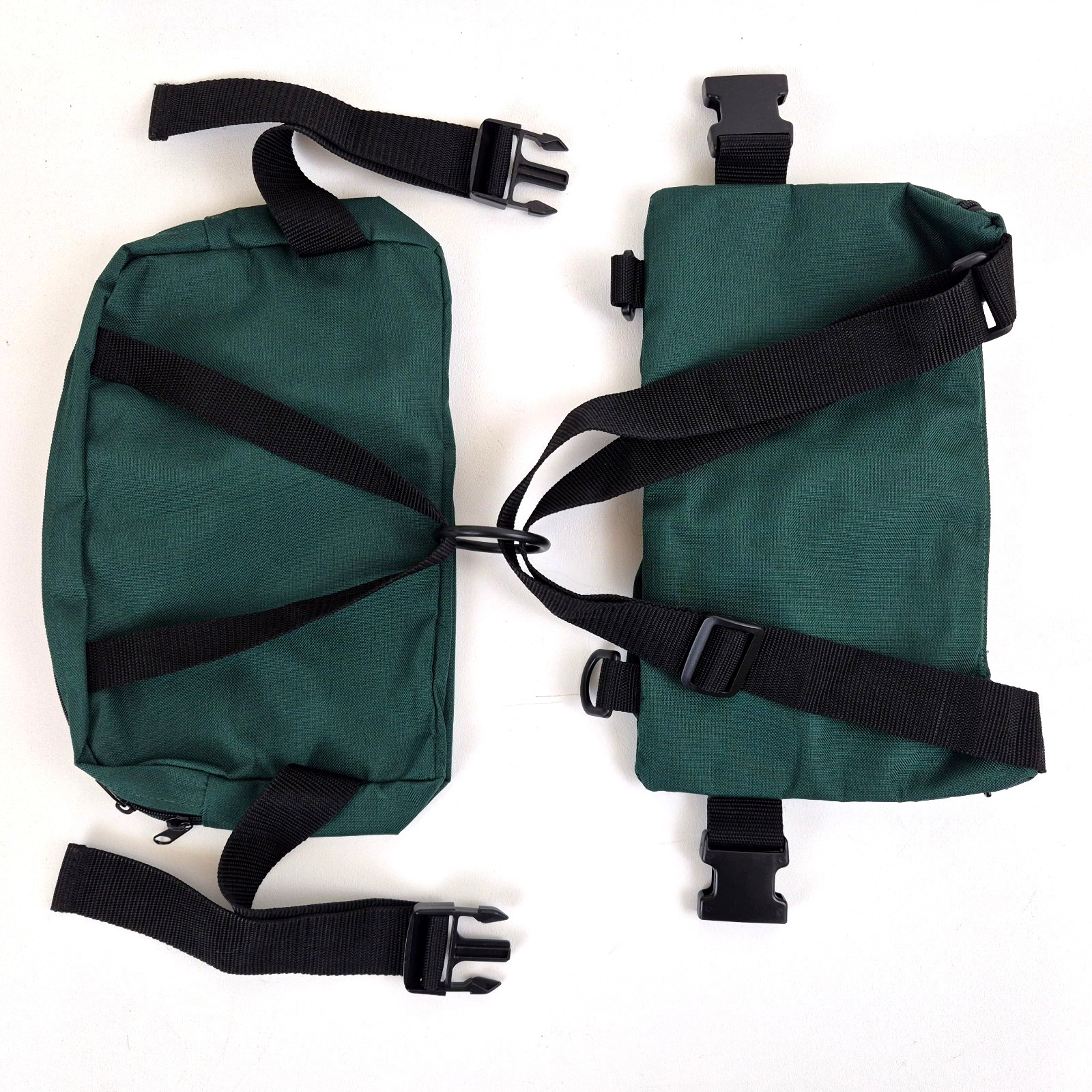 Allen Fly Fishing Waist Pack System Green Hip Pack w/ Side Pouches & Fly Patch