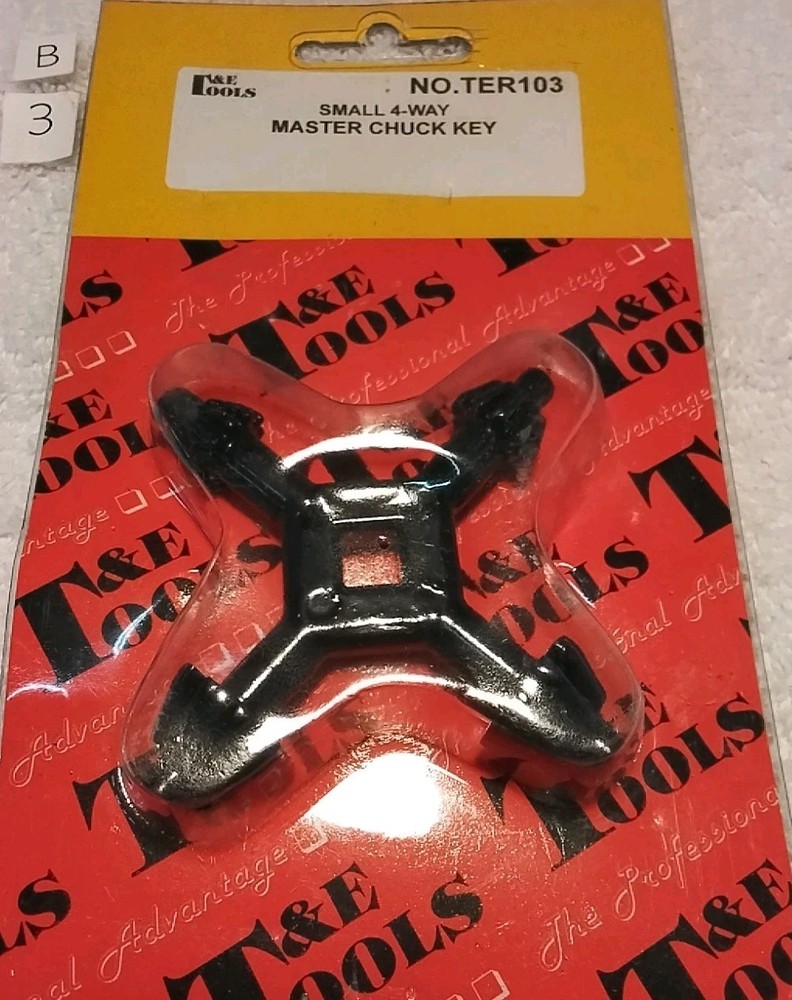 T&E TOOLS  TER103 SMALL 4-WAY MASTER CHUCK KEY