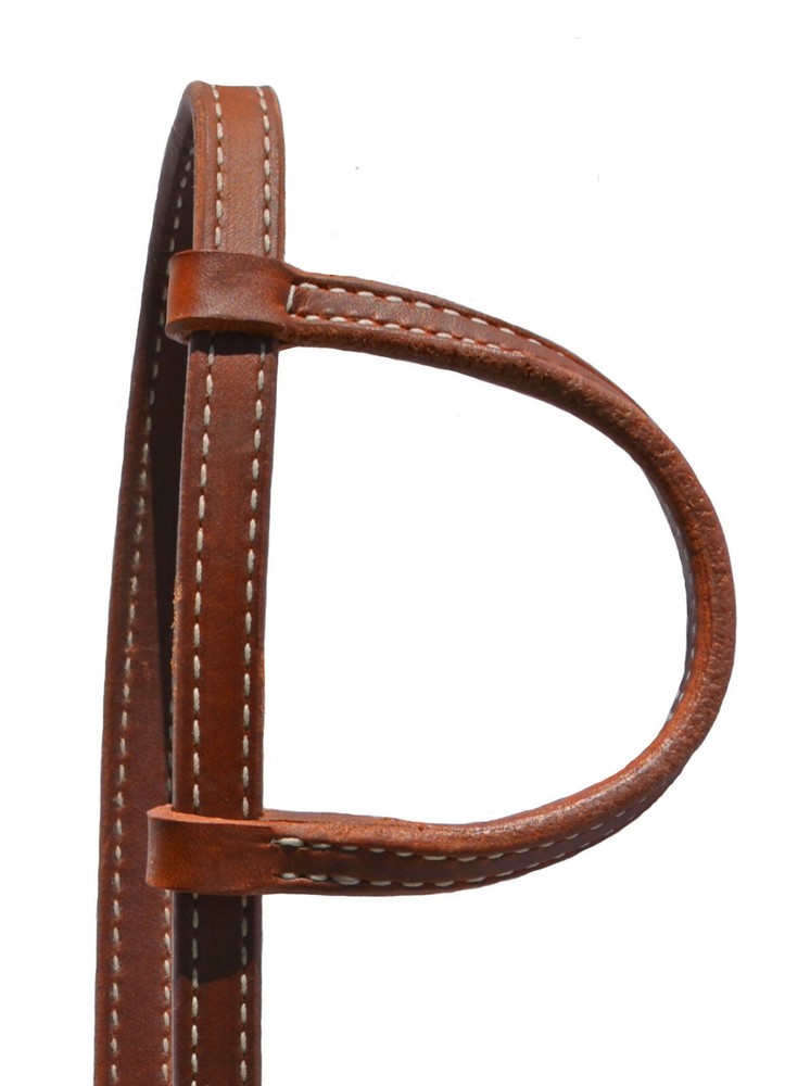 Harness Leather Slip Training Headstall with Snaps at Bit Ends USA