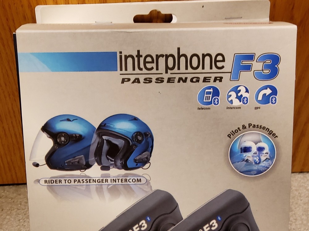 Interphone F3 Passenger Intercom Bluetooth Phone Connect Pilot Passenger System