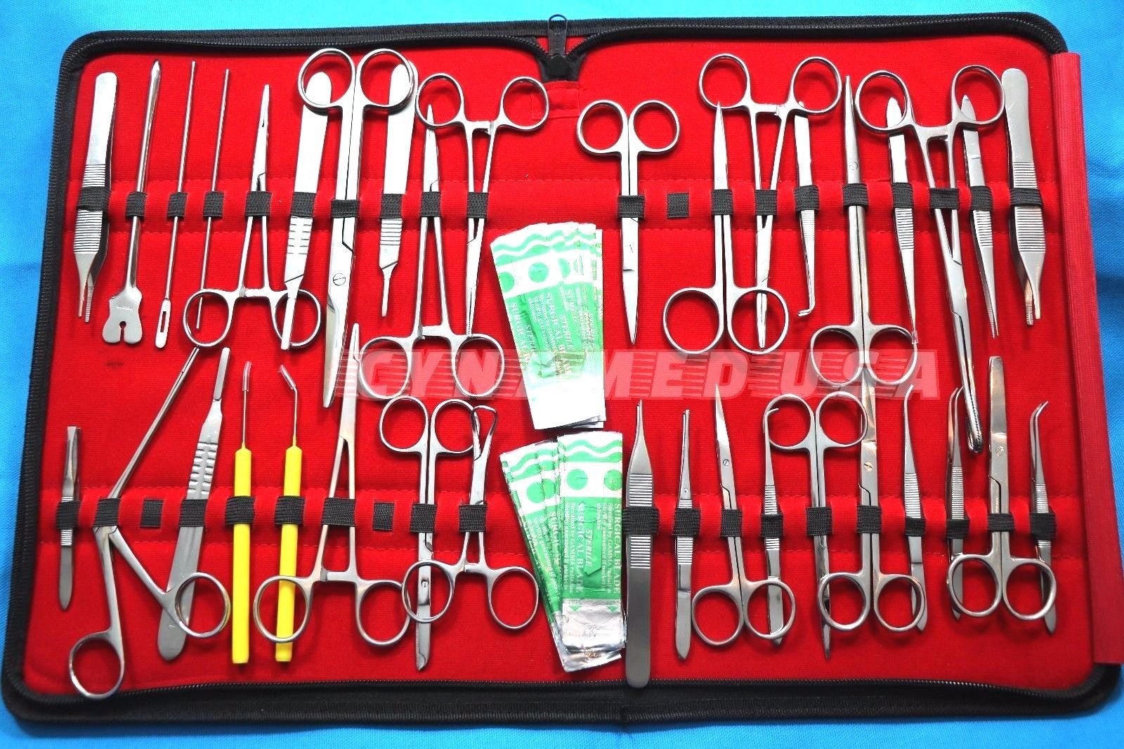 77 US MILITARY FIELD MINOR SURGERY SURGICAL INSTRUMENTS FORCEPS SCISSORS KIT