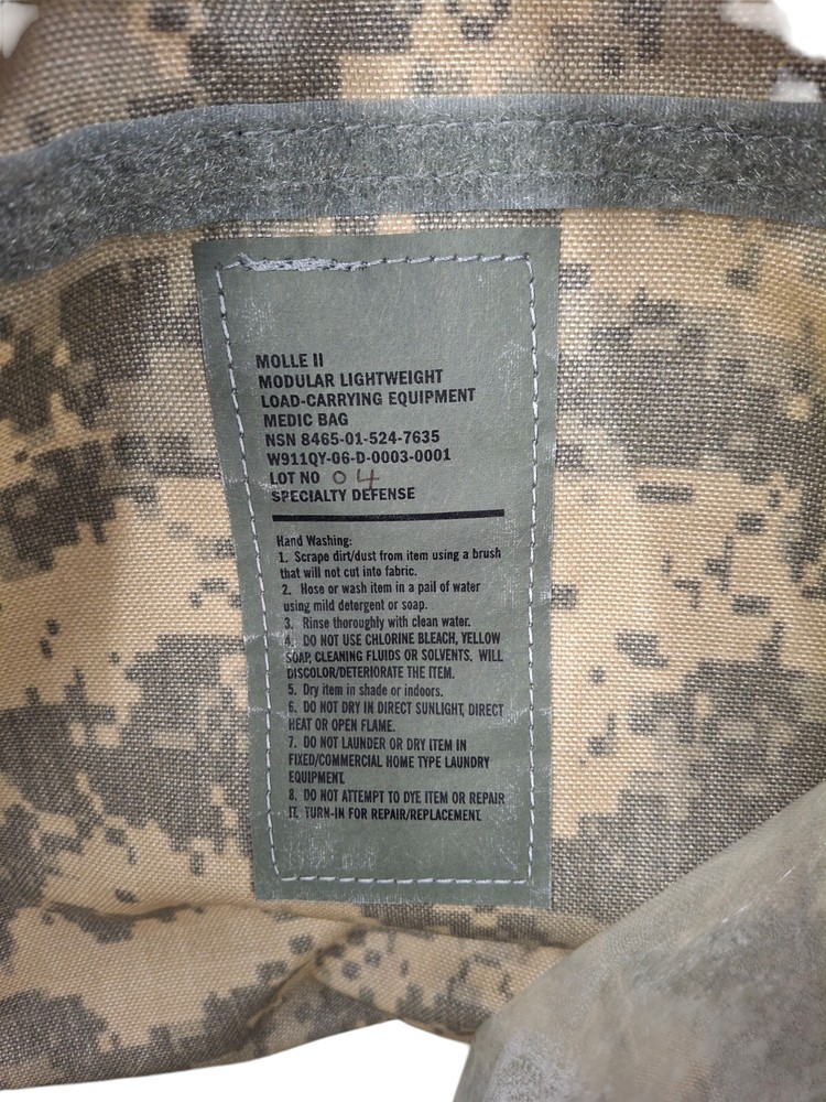 US Army Molle II Modular Lightweight Medic Bag With Inserts