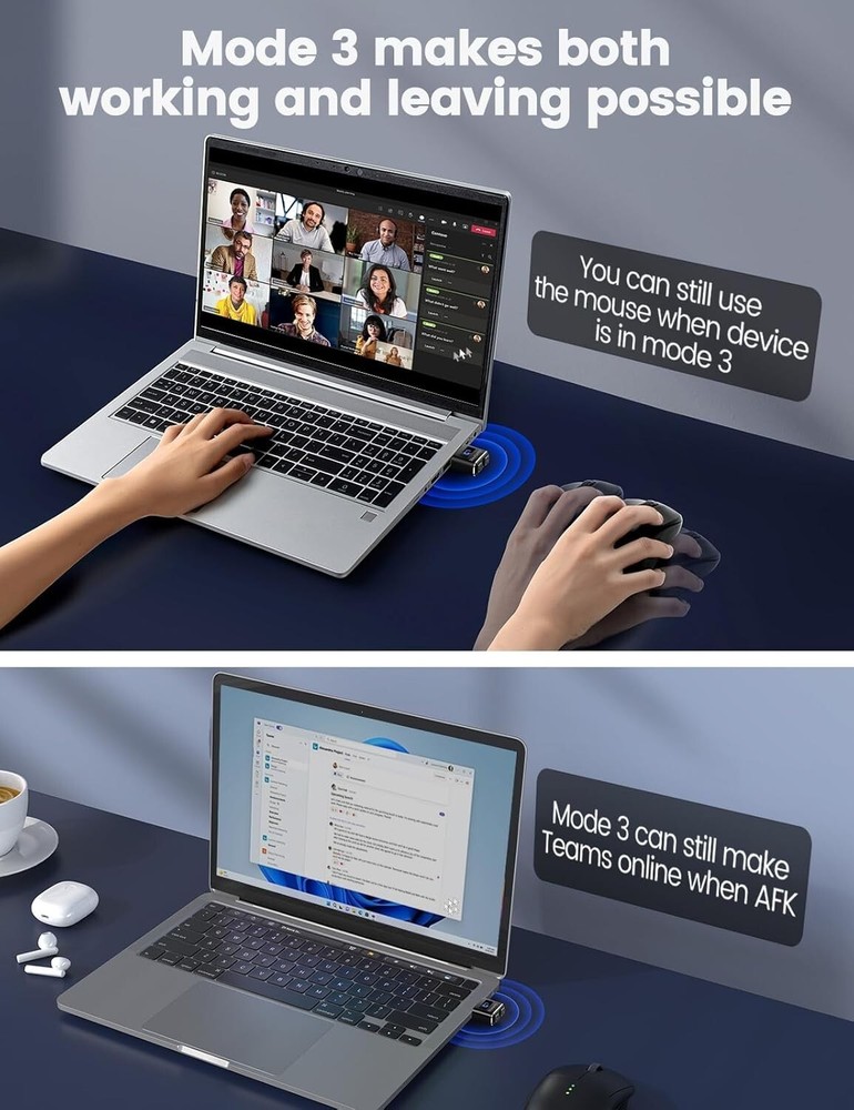 Meatanty Metal Tiny Mouse Jiggler, USB Mouse Mover Undetectable, Automatic Shake