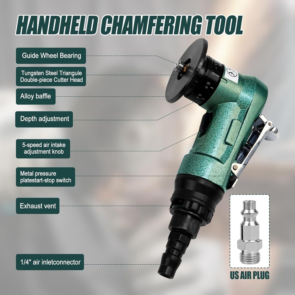 Aluminium Alloy Pneumatic Chamfering Tool Handheld, Pneumatic Deburring Tool,Min