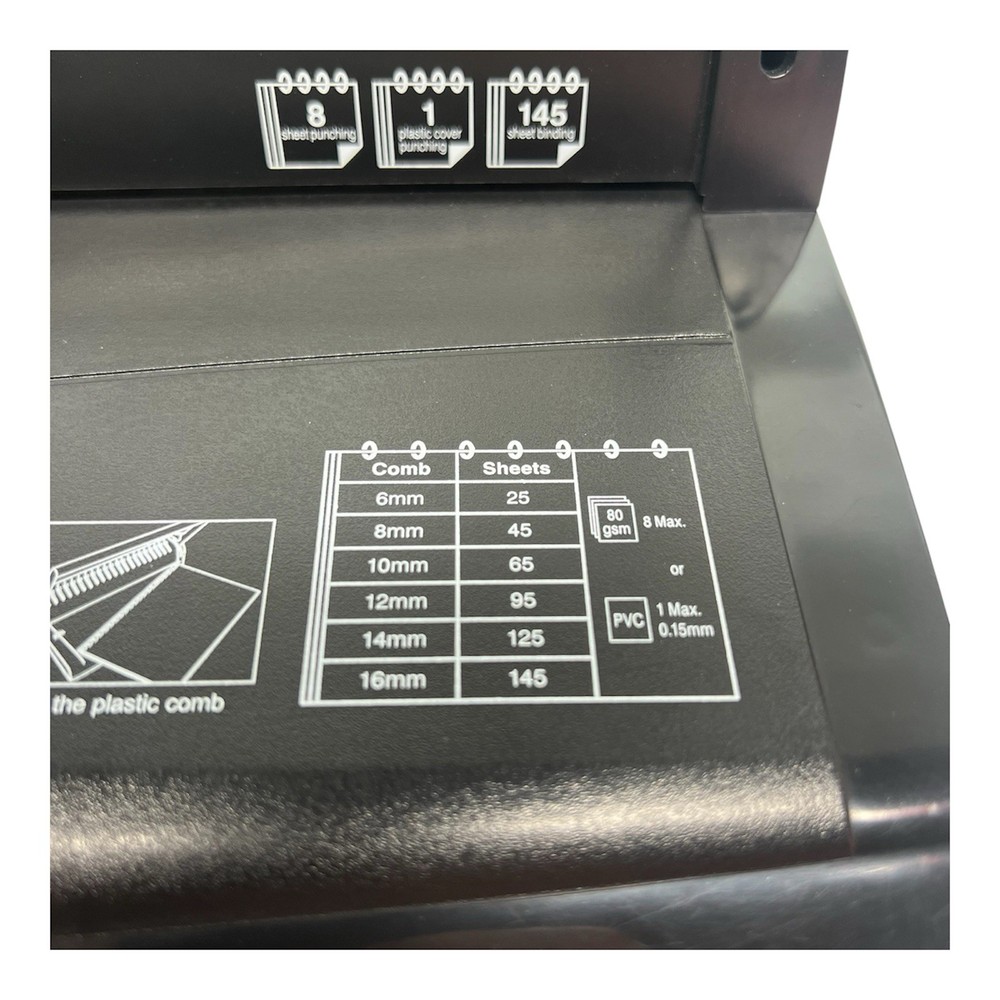 GBC Creative A8 Comb Binding Machine – Like New with Box – Binds 145 Sheets