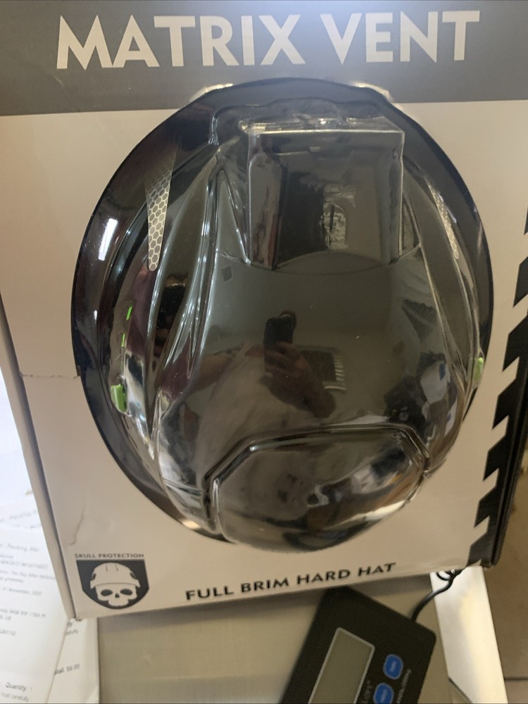 GREEN DEVIL Matrix Full Brim Hard Hat with Headlight Vented Construction Safe...