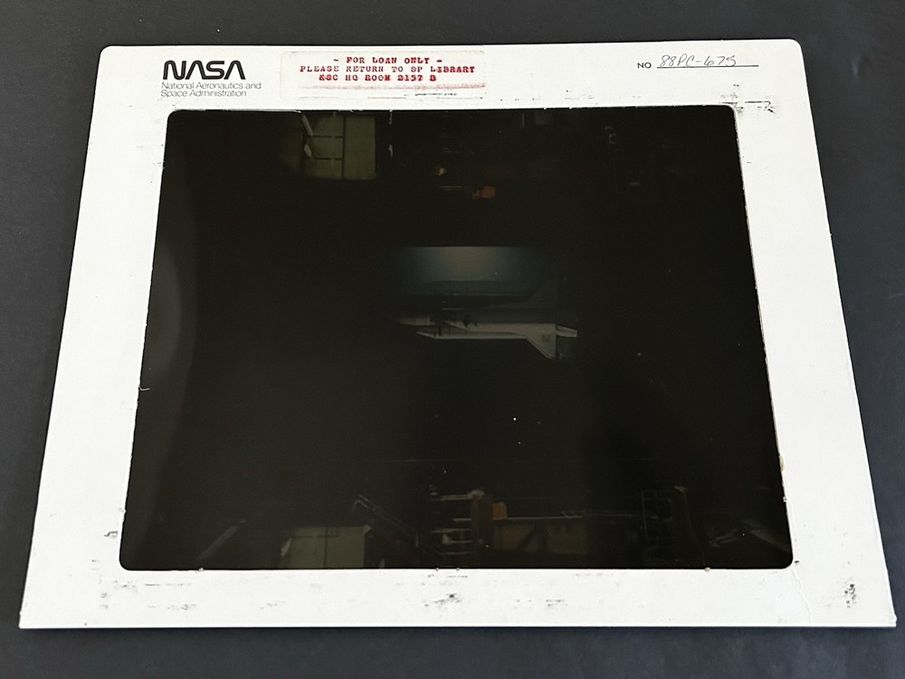 1988 NASA KSC Space Shuttle Discovery STS-26 VAB Presentation Transparency