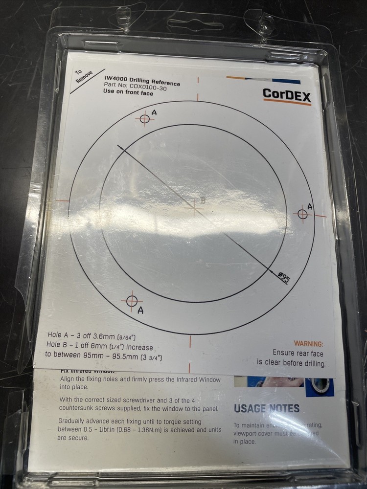 CORDEX IW4000 Round IR Window, Crystal