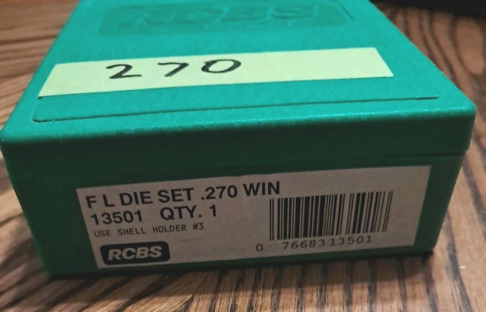 RCBS .270 Win Reloading F L Die Set #13501