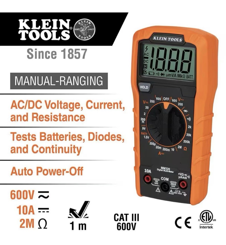 Klein Tools Electrical Test Kit 25KIT1, Digital Multimeter / non Contact Voltage