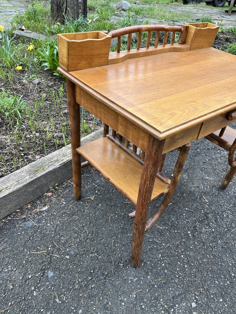 Rare Old Hickory Desk, Rustic Adirondack, Camp