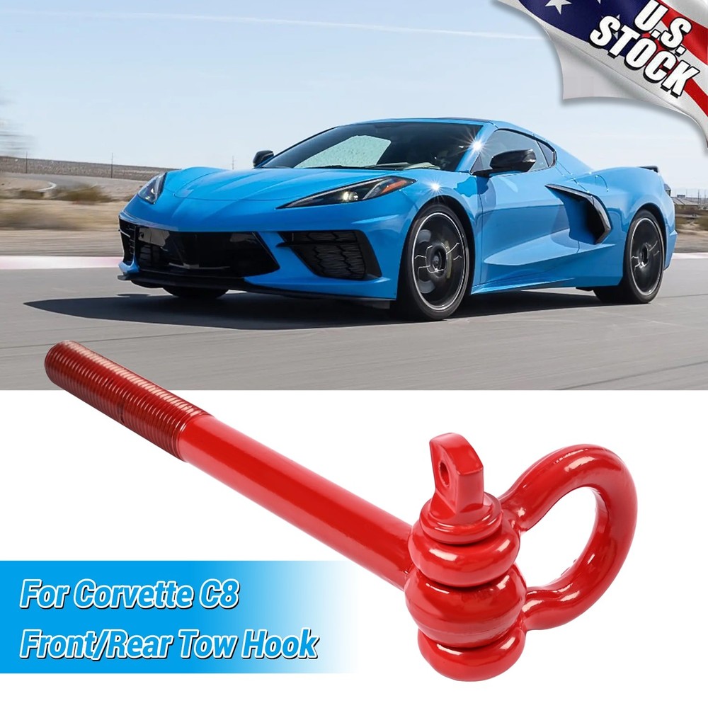 Red Mid-Engine Front or Rear Tow Hook Replacement 15234068 For Corvette C8 2020+