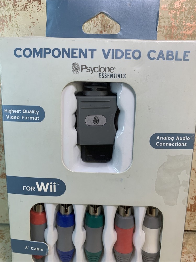Nintendo Wii Component Video Cable By Psyclone Essentials. 8’ Cable