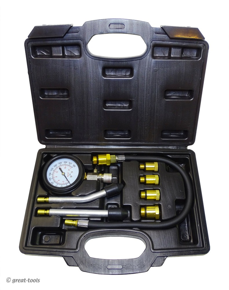 COMPRESSION TESTER KIT – gas engine diagnostic tool – automotive tools - gauge