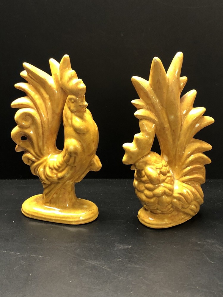 Ceramic Rooster Hen Statue Figurine