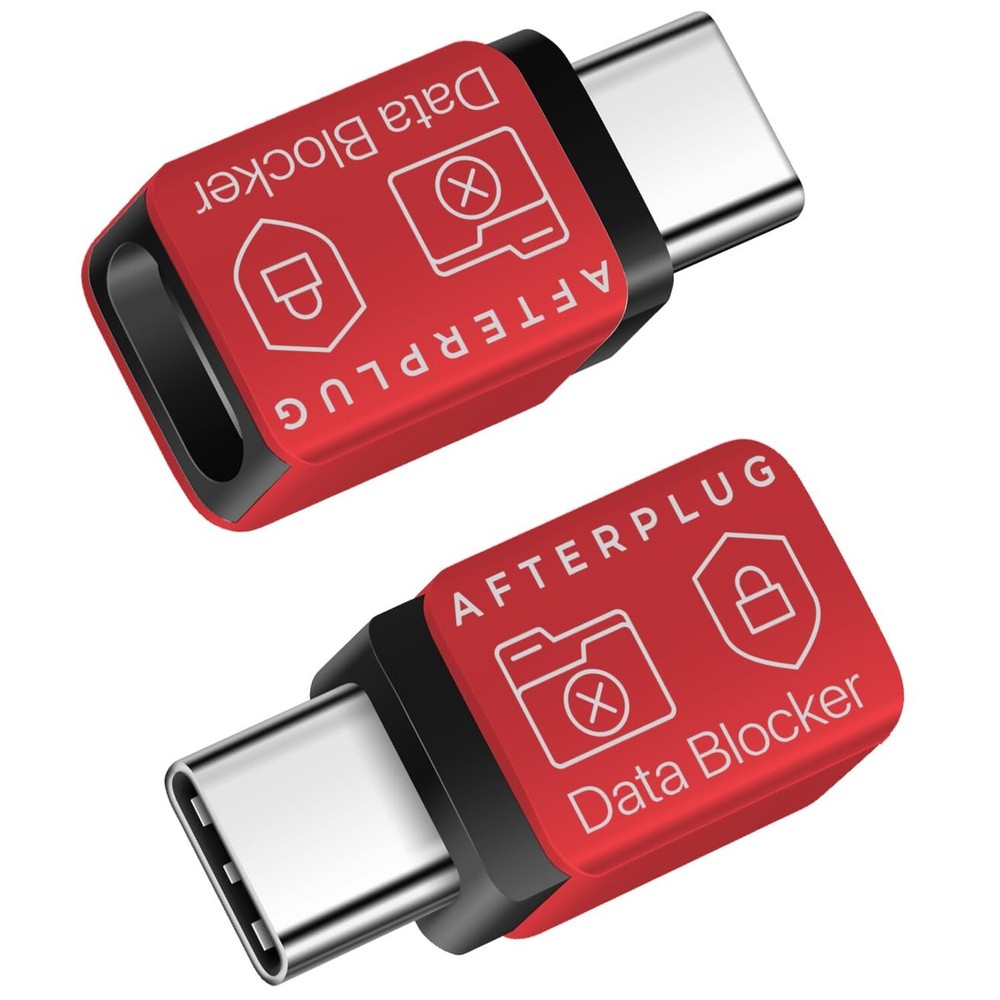 Afterplug USB-C to USB-C Data Blocker (2-Pack) | Anti-Hacking & Juice-Jacking...