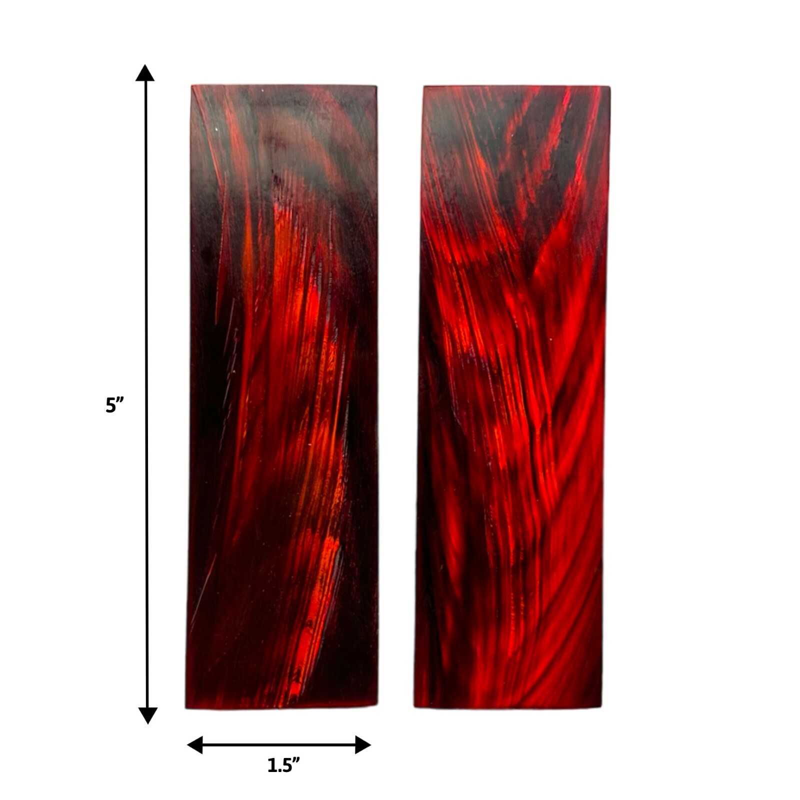 Red Buffalo Horn 5" Knife Handle Making Scales Blade Crafting Material Blanks