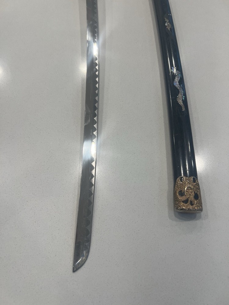 Ornate Dragon Handle Samurai Sword