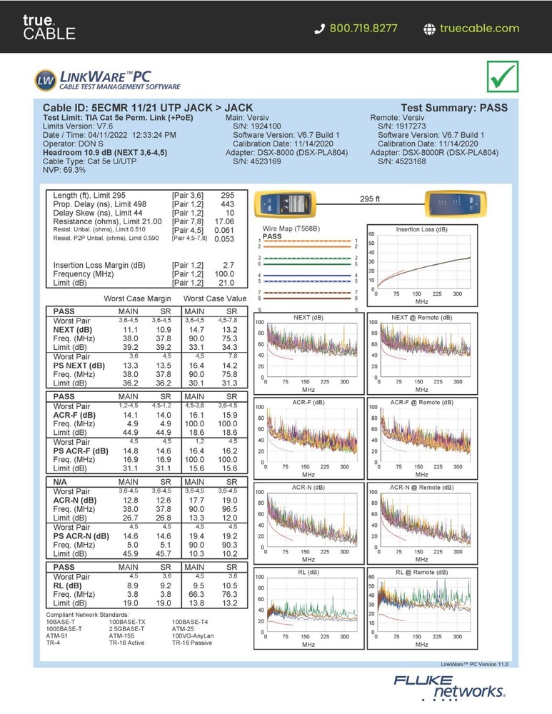 trueCable CAT5E UTP 350MHz Ethernet Network Cable CMR Riser Yellow/100ft