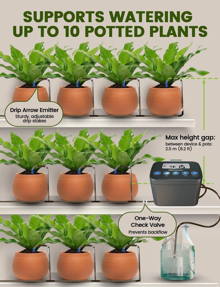 Automatic Watering System for Potted Plants, Drip Irrigation Kit System, Plan...