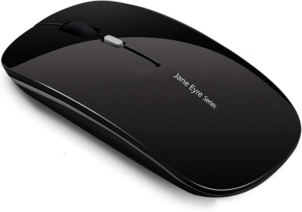 Uciefy Q5 Slim Rechargeable Wireless Mouse, 2.4G Portable Optical Black