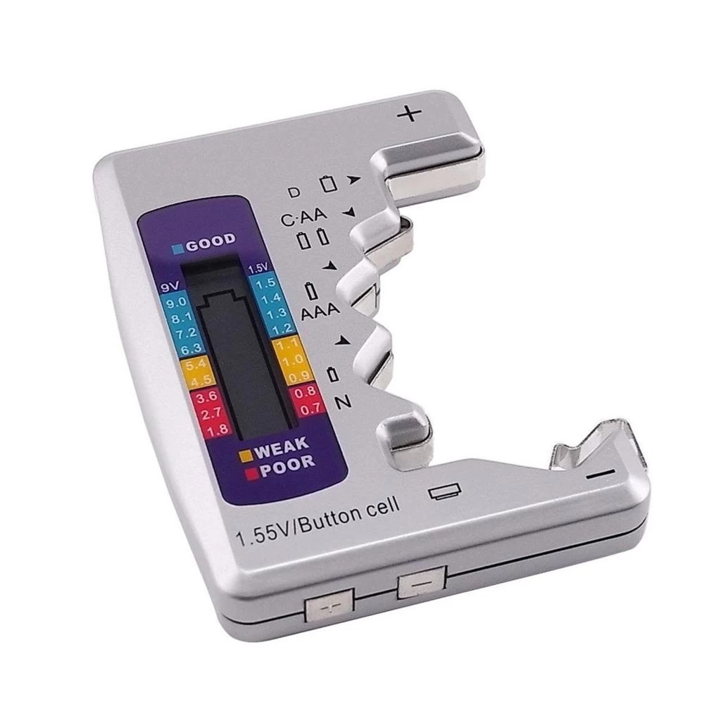 Compact LCD Display Battery Capacity Tester for AAAAA9V1 5V Button Cell