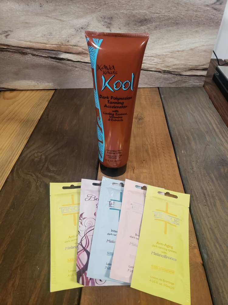 Kool Dark Polynesian Accelerator Tanning Bed Lotion PLUS 5 Packets