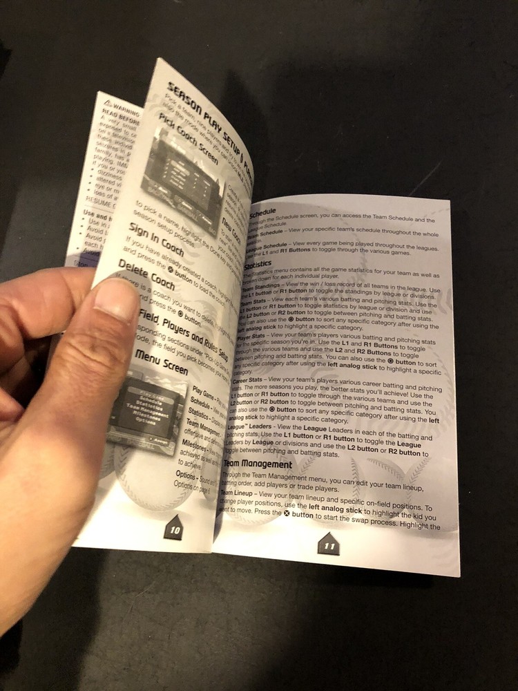 backyard baseball 10 ps2 Manual Only